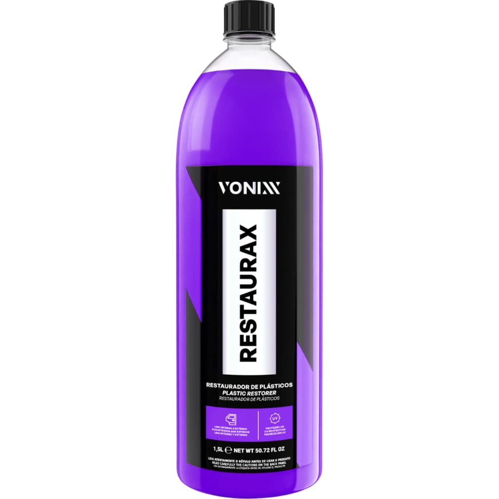 Restaurax 1,5L Vonixx Restaurador Automotivo Revitalizador de Plásticos