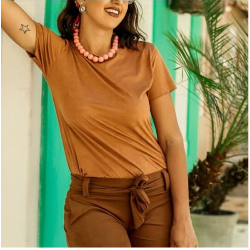 promoção blusinha Suede básica verão tedéncia moda