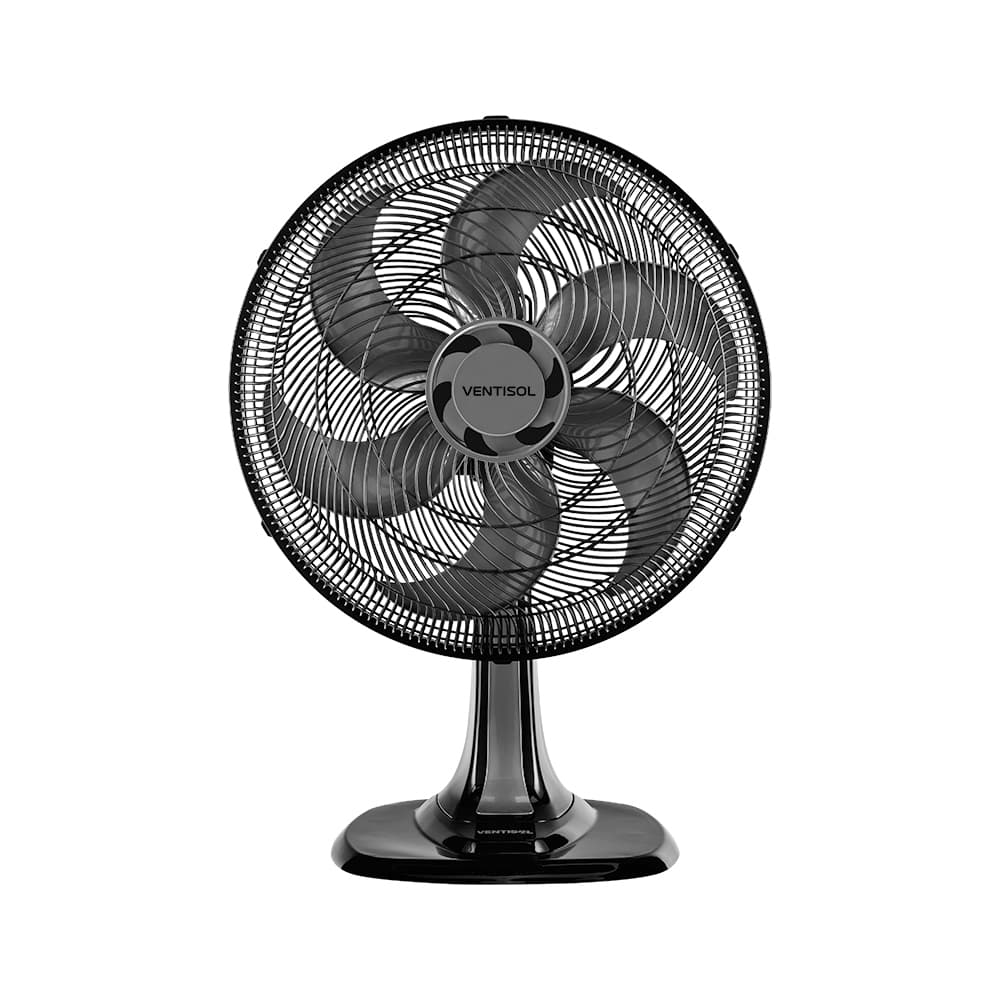 Ventilador de Mesa Ventisol Turbo 40cm 6 Pás Oscilante Preto 127v