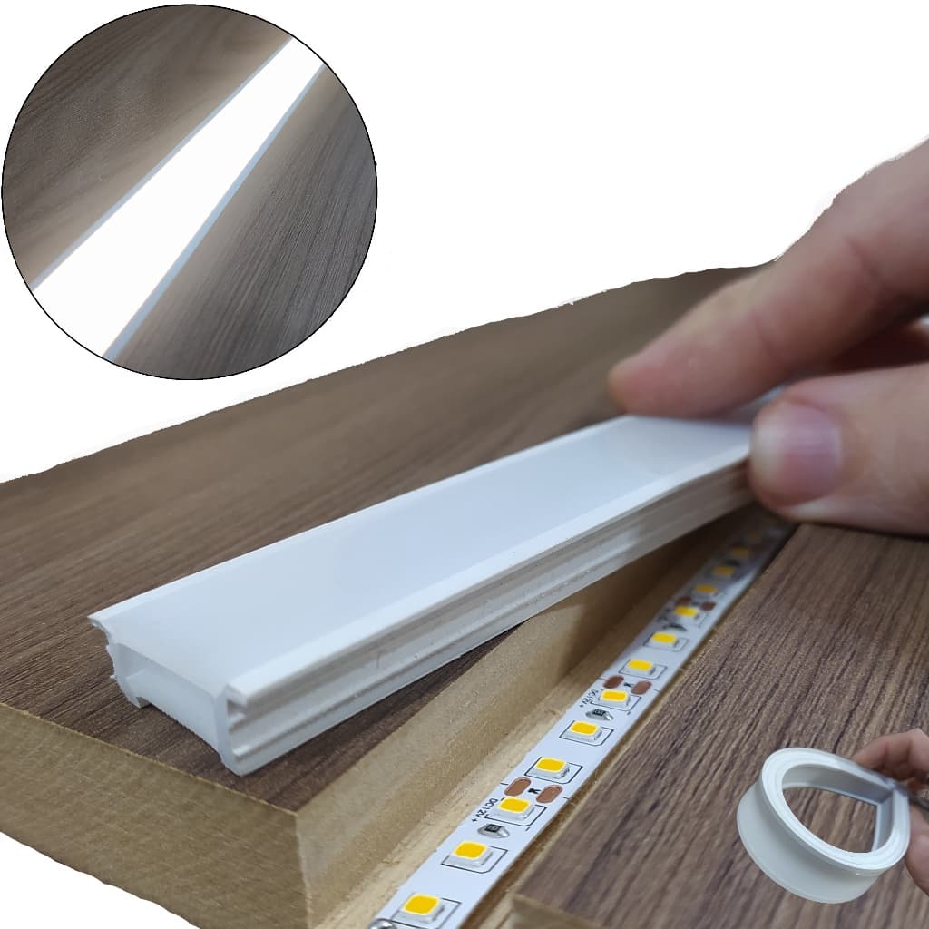 Perfil Flexível Embutir para LED