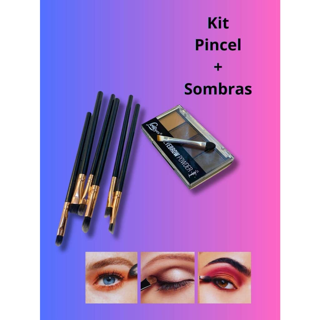 Kit c/ 4 Pincéis + 1 Sombra Maquiagem Novidade!!
