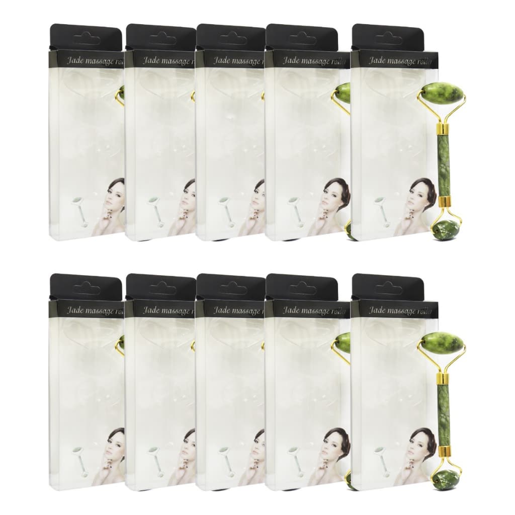 Kit Com 10 Rolinho Facial Pedra De Jade Massageador Atacado Promoção Lançamento