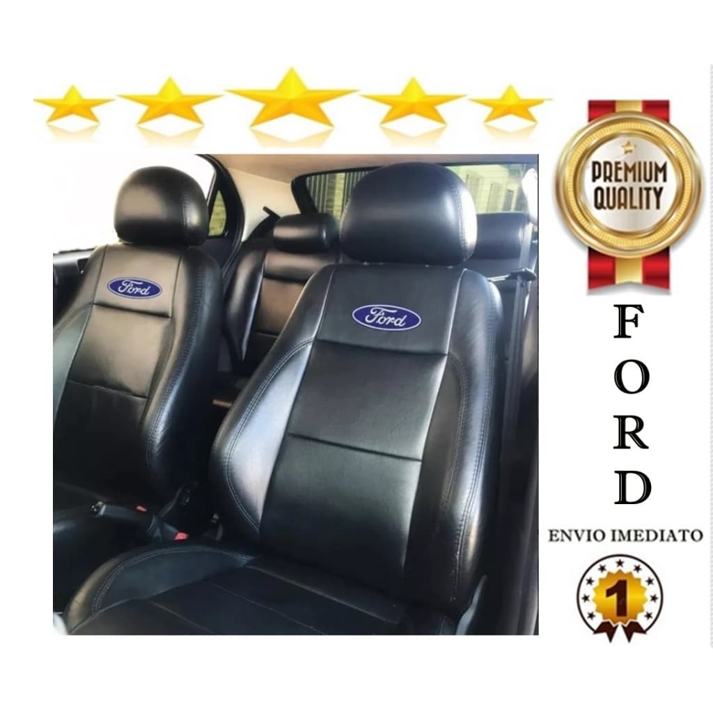 Capa Banco Carro 100% Couro Ford Fiesta 2006 2007 2008 2009 2010