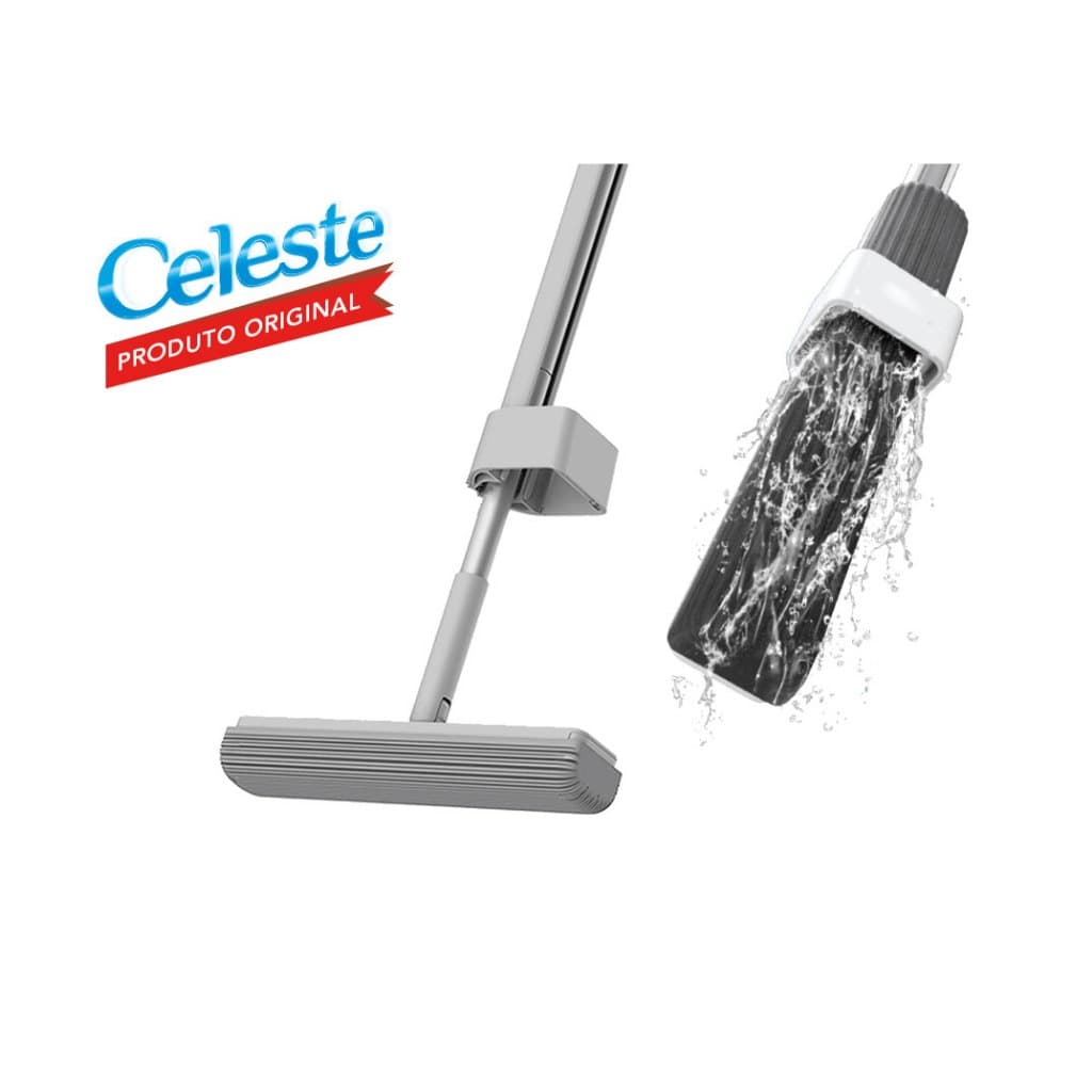 Rodo Magico de Limpeza Mop Esfregão Mopi Limpeza Celeste Fácil  torção Rodo de Limpeza
