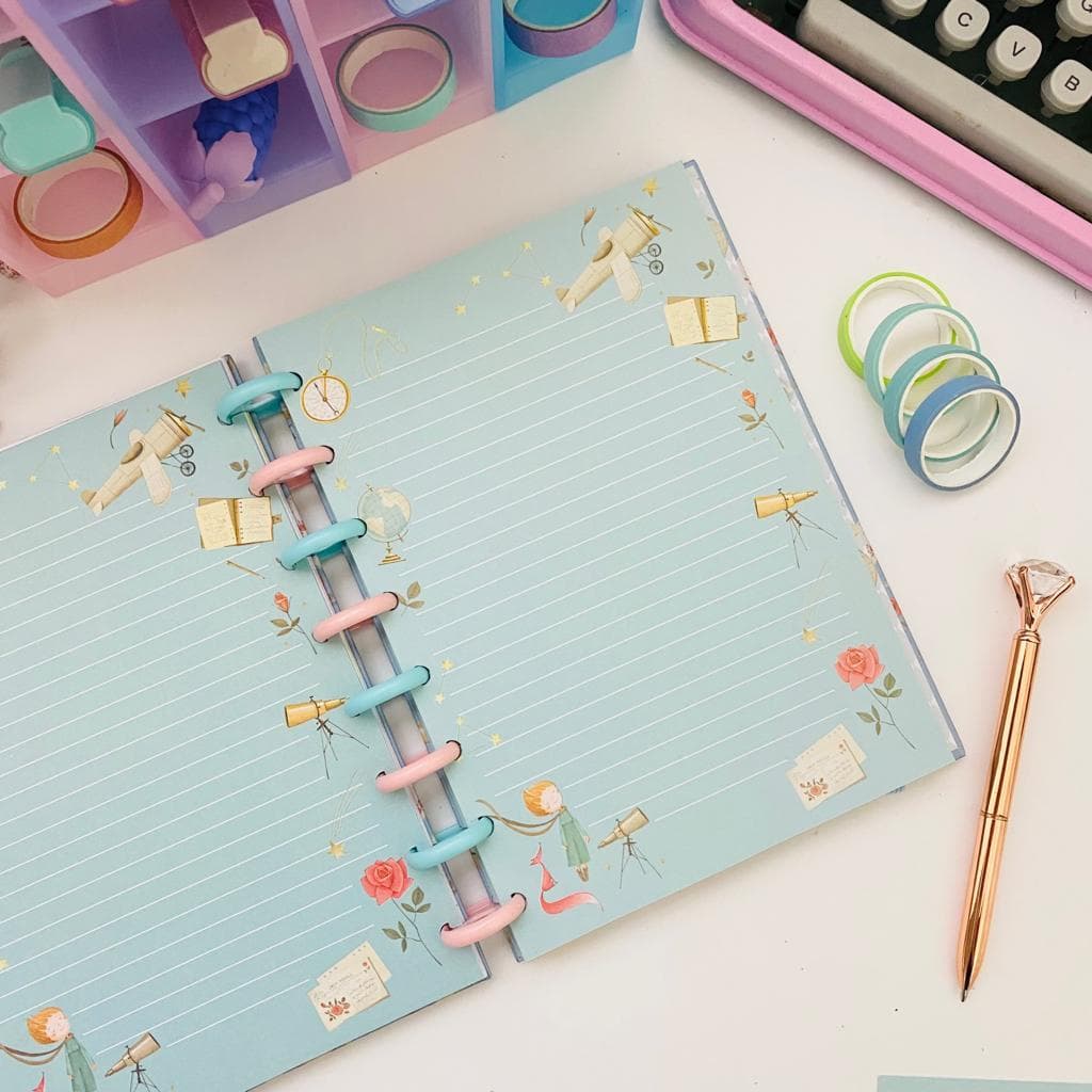 Refil Decorado Caderno de Disco - Pequeno Príncipe Pautado 120grs (Com listras - COMPATÍVEL COM CADERNO INTELIGENTE)