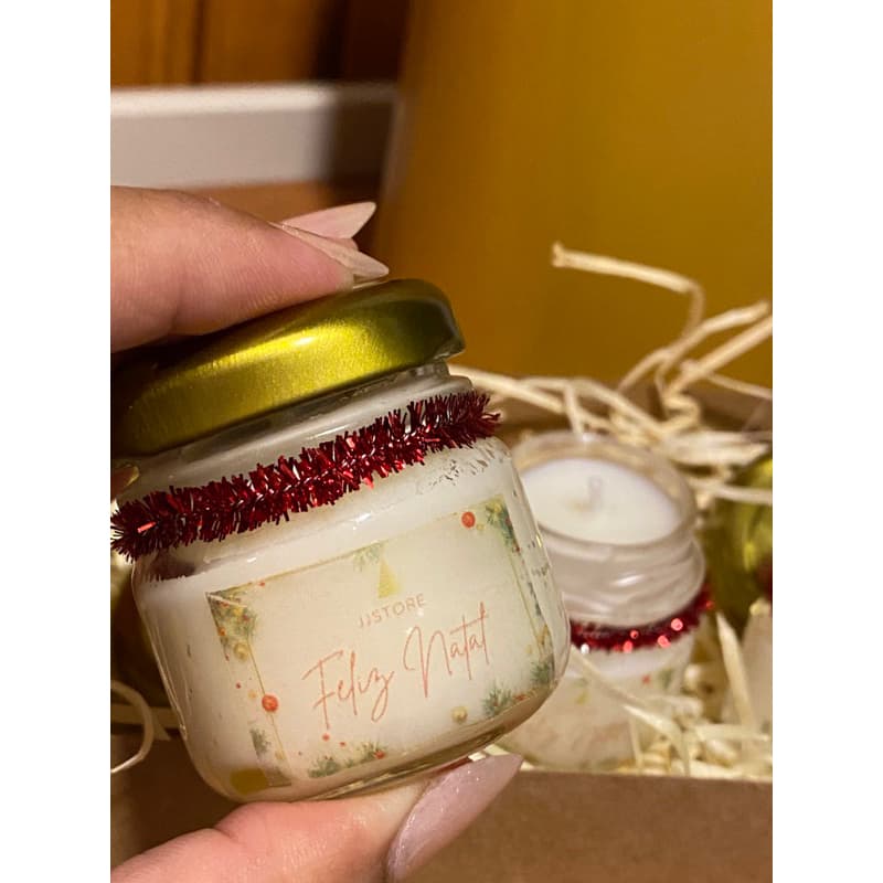 Mini vela aromáticas, Vela artesanal perfumada, vela lembrancinha, 40g