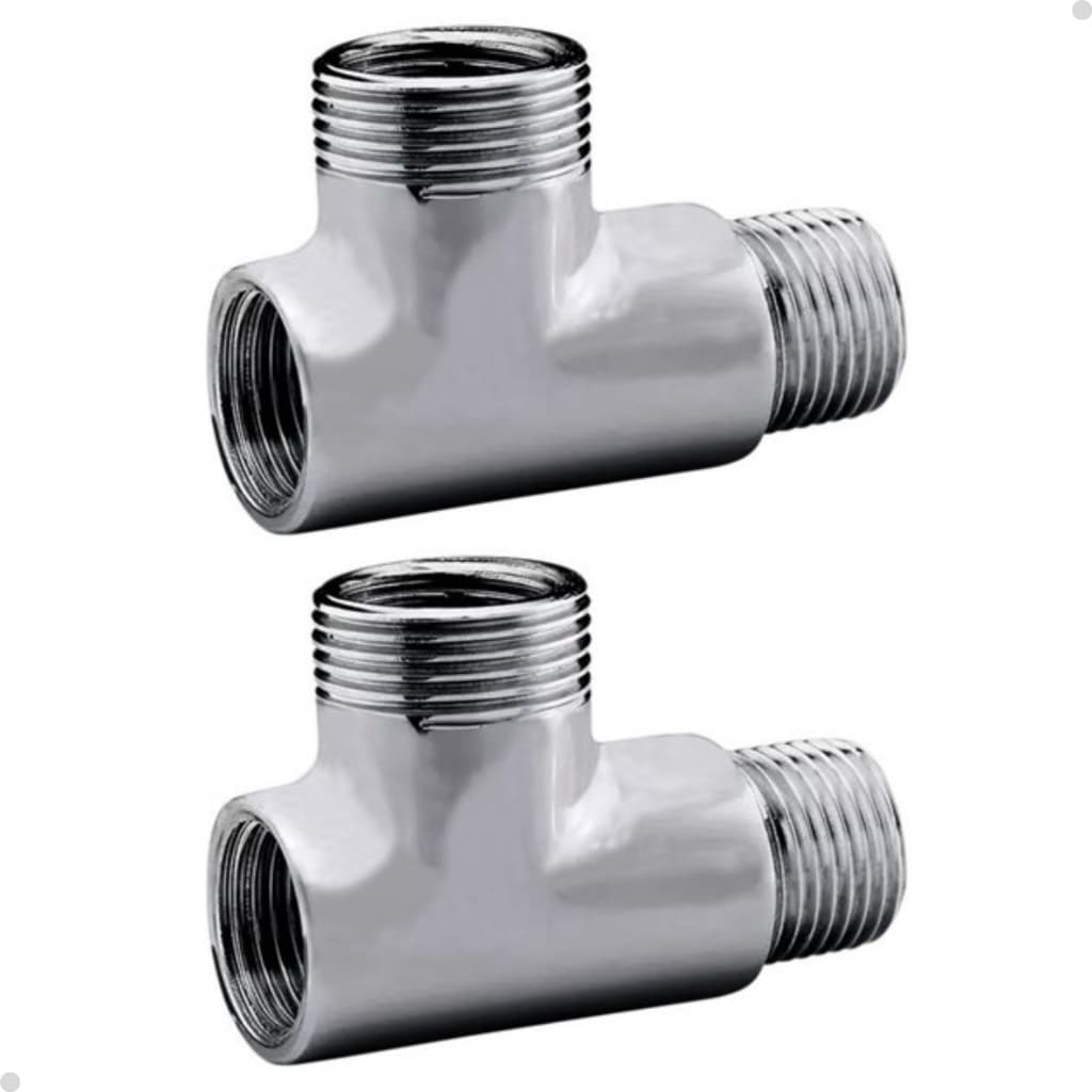 Kit 2 Pç Adaptador T Para Tanque/maquina De Lavar 1/2 Garden