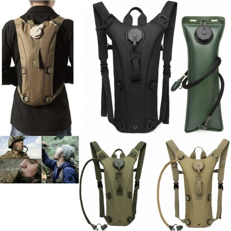 Mochila hidratação tática 3 litros com refil de água camelbak mochila para bicicleta bike ciclismo passeio promoção