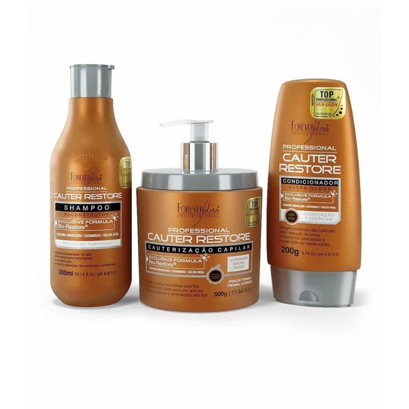 Kit Cauterização Capilar Cauter Restore Forever Liss