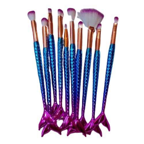 kit 10 pincéis calda sereia Maquiagem