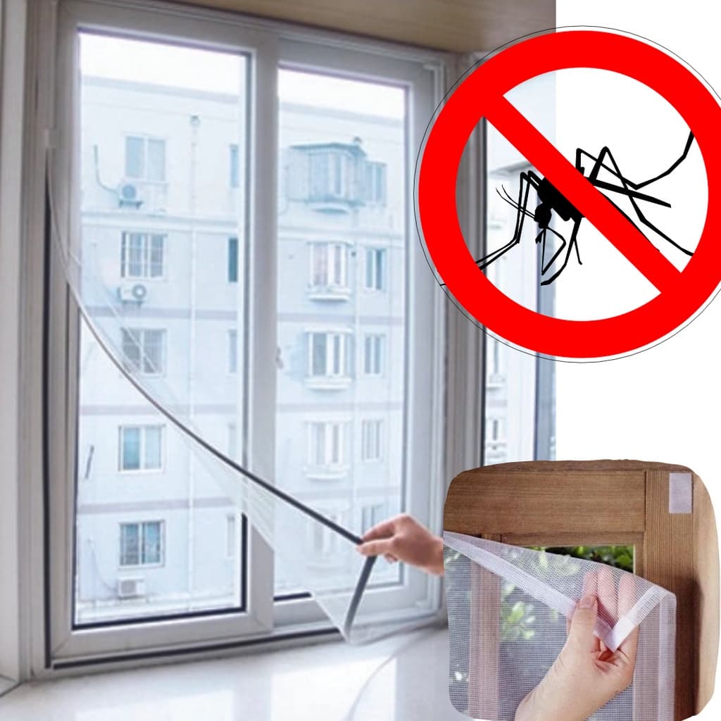 Tela Mosquiteiro Para Janela Com Velcro Anti-inseto Mosquito Com Autocolante Pernilongo Removivel