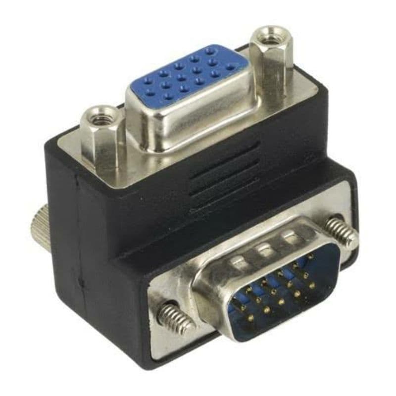 Adaptador VGA Macho para VGA Femea  L - 90 graus ws