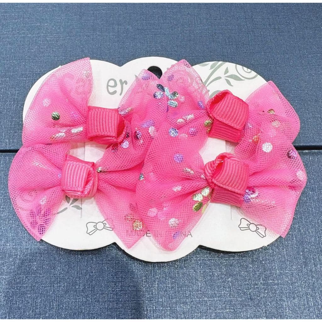 Kit 4 Laços para Cabelo Infantil Kit 4 Bico Pato 5.5 Cm