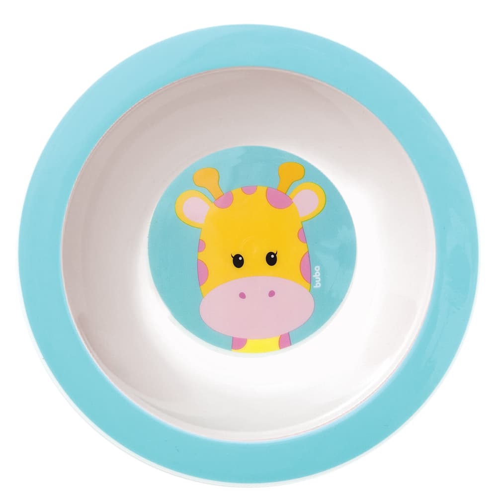 Pratinho Fundo Bowl Animal Fun Prato Buba Girafa Leão Macaco Unicornio Menino E Menina