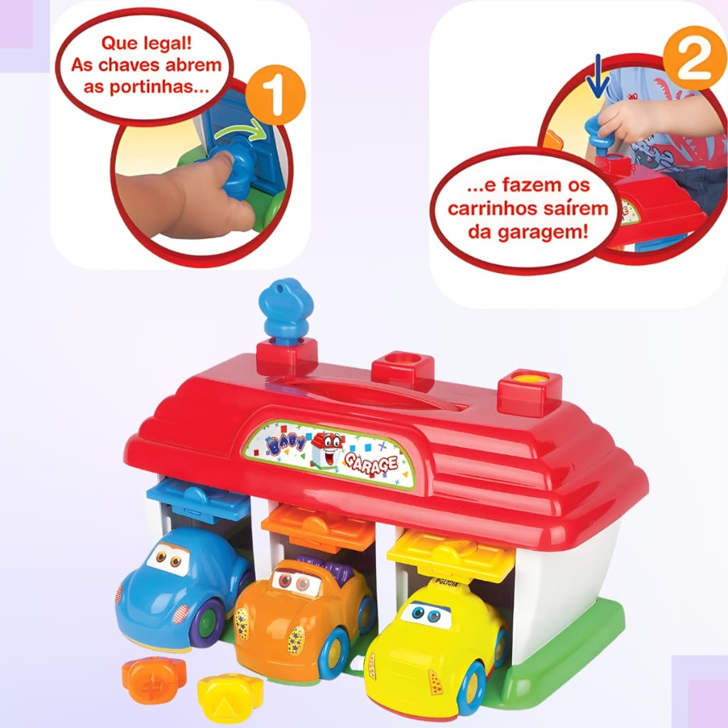 Brinquedo Infantil Kit Carrinhos Miniaturas Carros Garagem Baby Garage Big Star