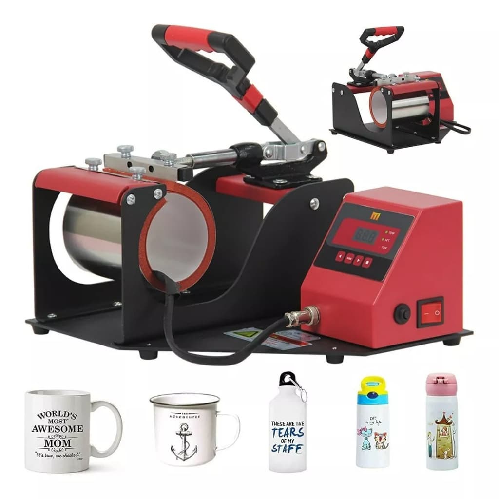 Prensa Termica Canecas Squeezes Copos Sublimadora Mecolour-110V/220V Prensa Térmica Sublimação Canecas