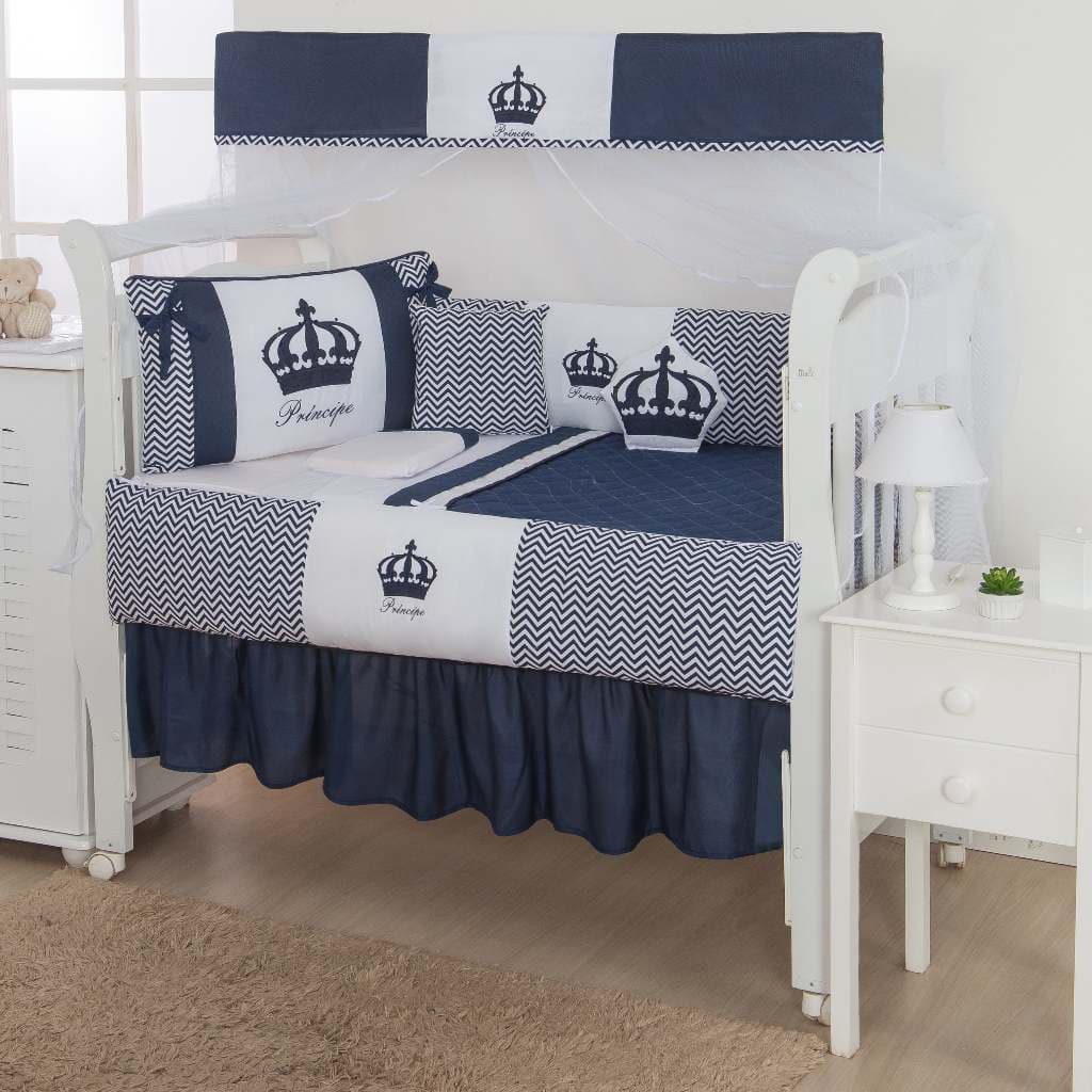 Conjunto Enxoval p/ Berço Americano 12 peças Saia inclusa Menino Menina