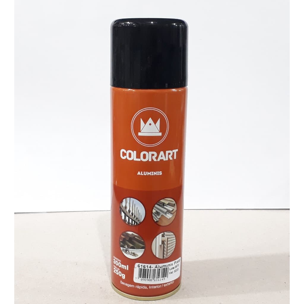 Tinta Spray Aluminis Preto Portas E Portões