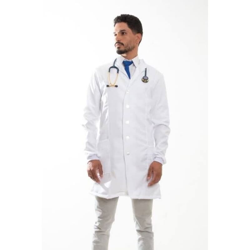 jaleco gola masculino Medicina Odontologia Enfermagem