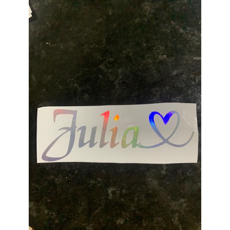 ADESIVO NOME PERSONALIZADO, HOLOGRÁFICO E OUTRAS CORES