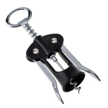 Saca rolhas de inox preto para vinho grande com abridor de garrafa - saca rolha abridor de vinhos