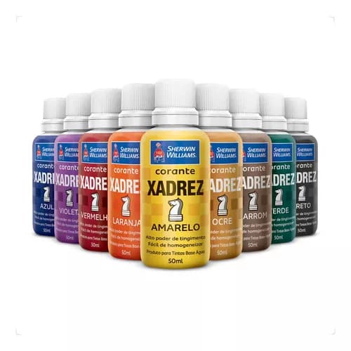 Kit Corantes Bisnaga Xadrez P/ Tintas Varias Cores Sherwin Williams 12 Un. "KIT PERSONALIZADO ENVIAR VIA CHAT"