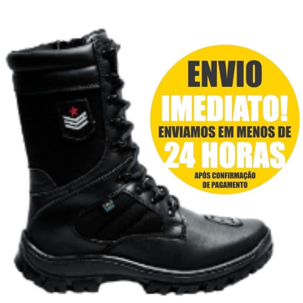 COTURNO MASCULINO BOTA TÁTICO MILITAR EXÉRCITO ROCAM BOMBEIRO CIVIL MOTOCICLISTA CONFORTO
