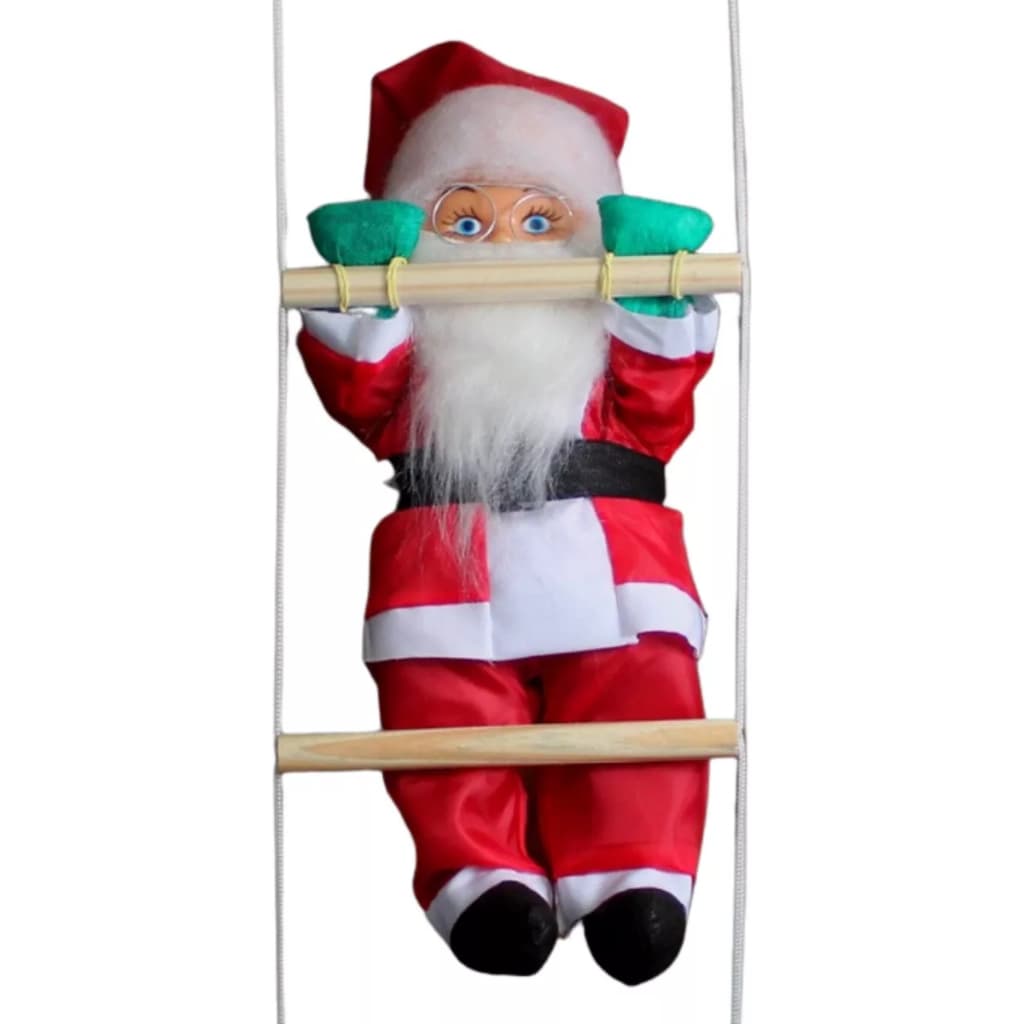 Papai Noel Escalando Enfeite Natal Subindo Escada 75 cm Escalador Decoracao de Natal