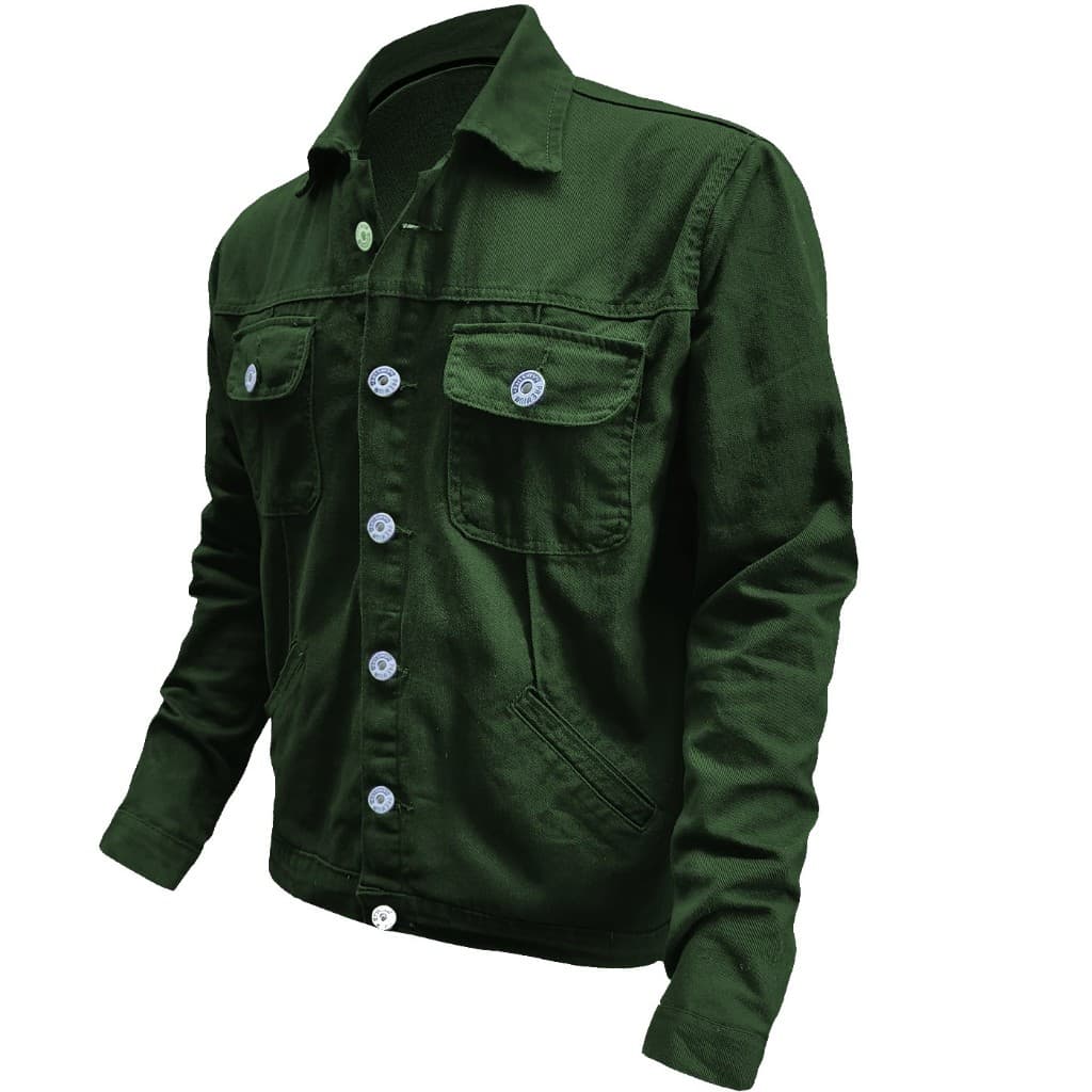 Jaqueta Masculina | Jeans | Verde Militar | Premium Denim