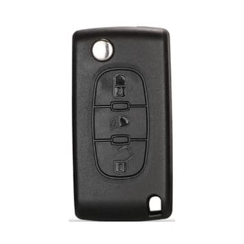 Chave Canivete Citroen C3, C4, Aircross, Xsara Picasso - Somente a Capa com Emblema, 3 Botões CE0536