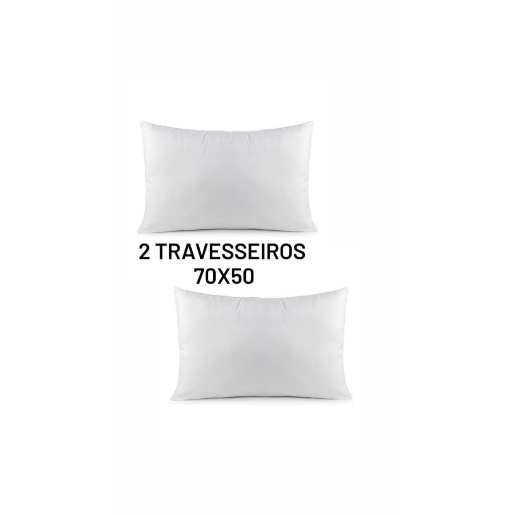 Kit 2 Travesseiros 70x 50 Pluma de Ganso 100% Toque Macio Promoção Imperdível