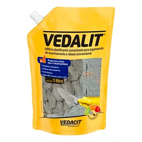 Vedalit 900ml Rende Até 9 Sacos de Cimento de 50kg Vedacit