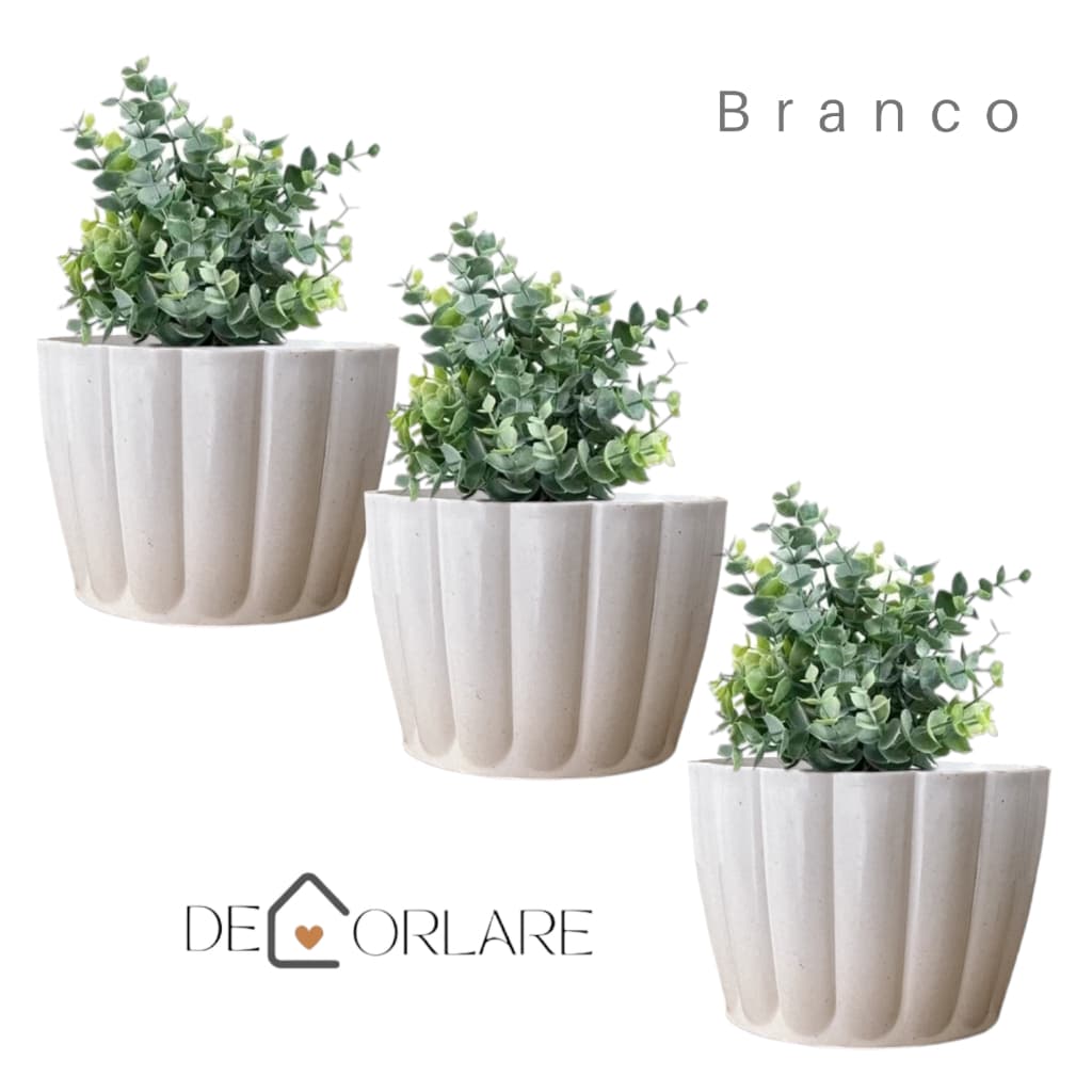Kit 3 Vasos para Plantas Resistente Nº2 Cachepot Moranga injetado