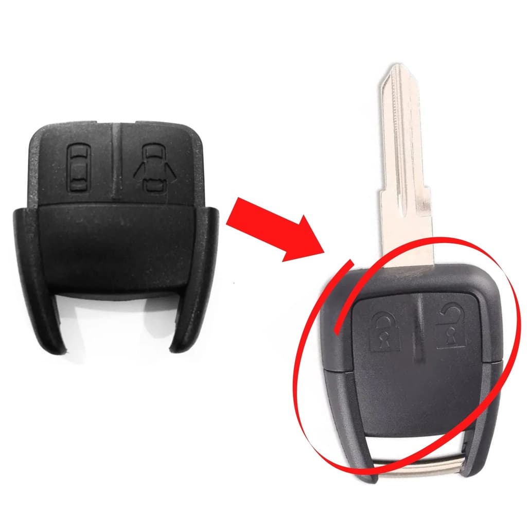 Capa Frontal Da Chave Telecomando Chevrolet Astra / Zafira / Corsa Desenho Carrinho De 2 Botões