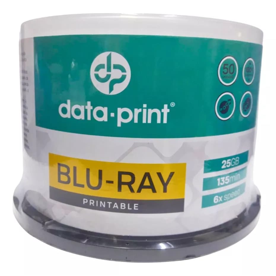 5 Midia Bluray Printable Dataprint 25gb 6x Printable Original Nos Envelopes Promoção