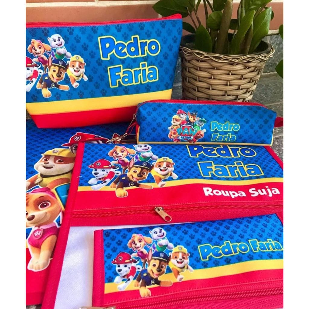 Kit volta as Aulas  ( Necessarie / estojo / Kit limpa e suja e Porta escova)