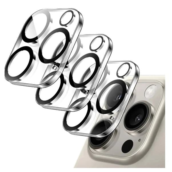 Película Lentes Câmeras Para iPhone 15, 15 Plus, 15 Pro, 15 Pro Max Proteção Total Vidro Temperado