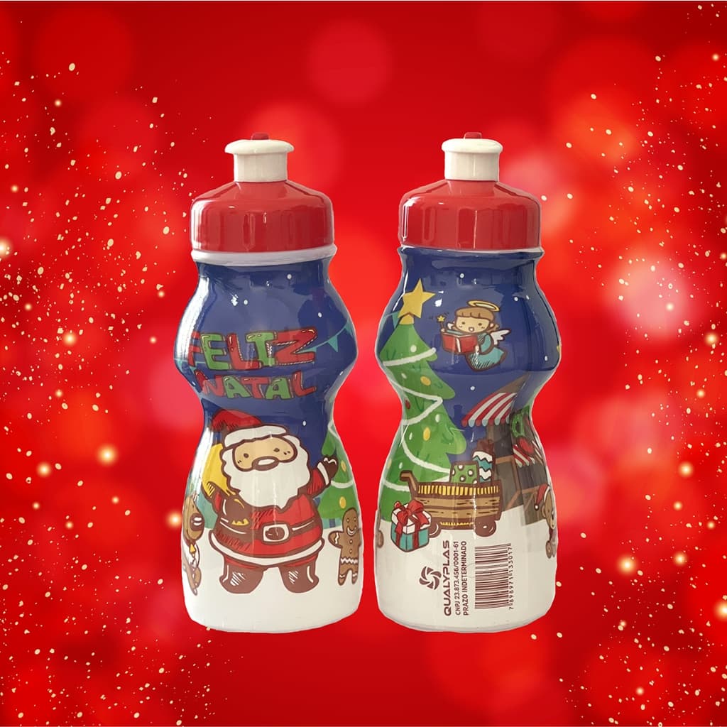 Kit com 60 garrafinhas NATAL squeeze infantil modelos variados lembrancinhas crianças
