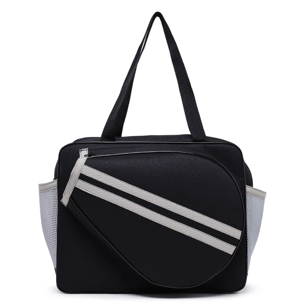Bolsa Raquete Esporte Academia Beach Tênis Para 1 Raquete e Com 2 Bolsos Para Bolas Preta
