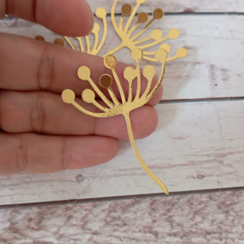 Galho folha dourada / prata para topo de bolo ou decoração papelaria personalizada lamicote dourado