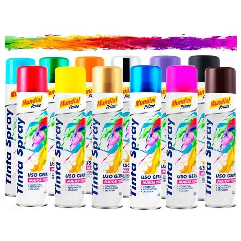Tinta Spray 400ml Cores Sortidas Mundia Prime Uso Geral