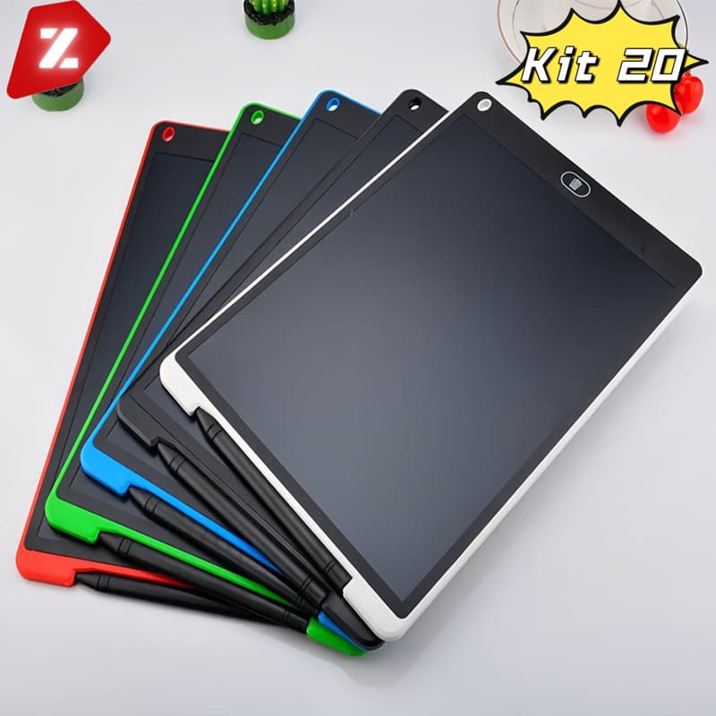 Kit 20 Lousa Mágica Infantil Tablet LCD 8.5'' Para Desenhar e Escrever Brinquedo Educativo