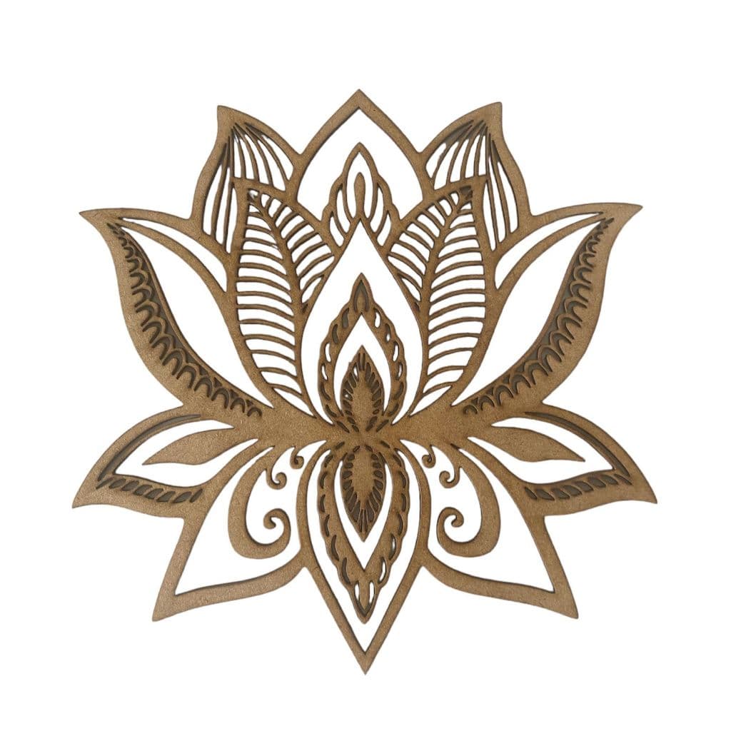 Mandala Flor de Lótus em MDF Cru 60cm