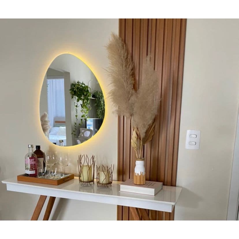 ESPELHO ORGANICO LED MODA BLOGUEIRA 40X50