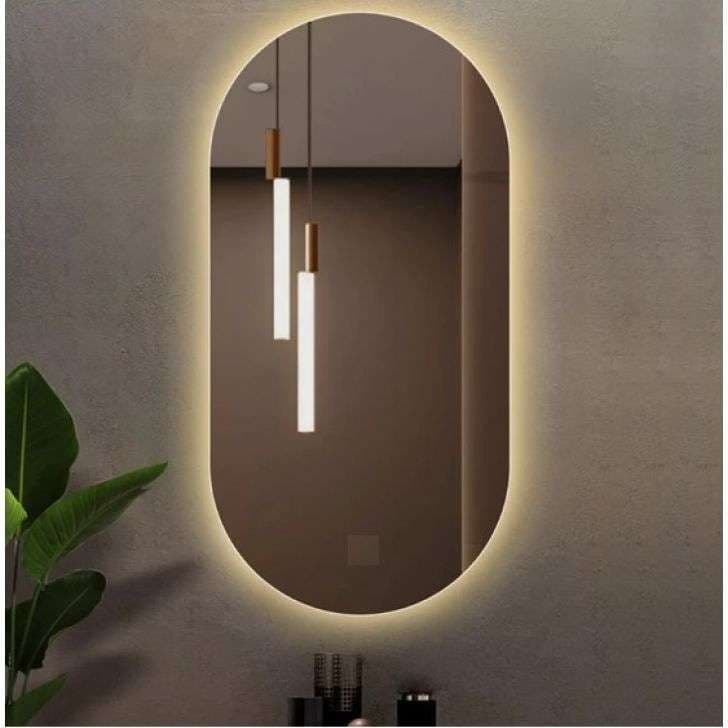 ESPELHO OVAL MODA BLOGUEIRA MODERNO COM LED QUENTE