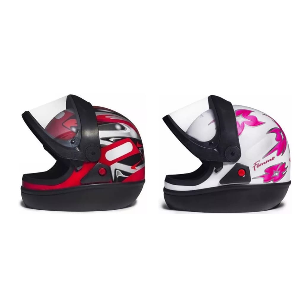 Capacete Moto San Marino Masculino Vermelho Feminino Branco