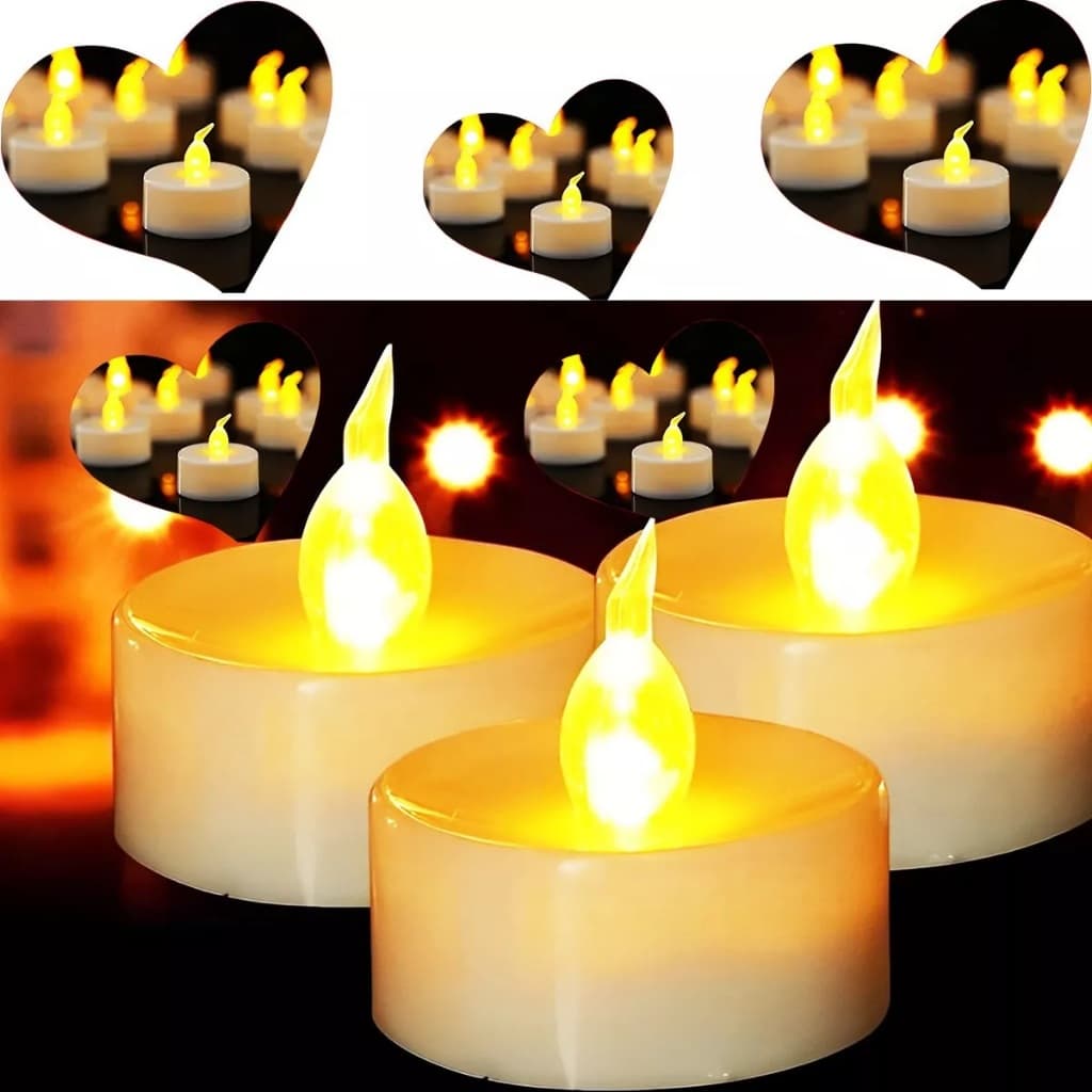 Kit Velas Eletrônicas - Vela De Led Amarela Baterias Inclusas