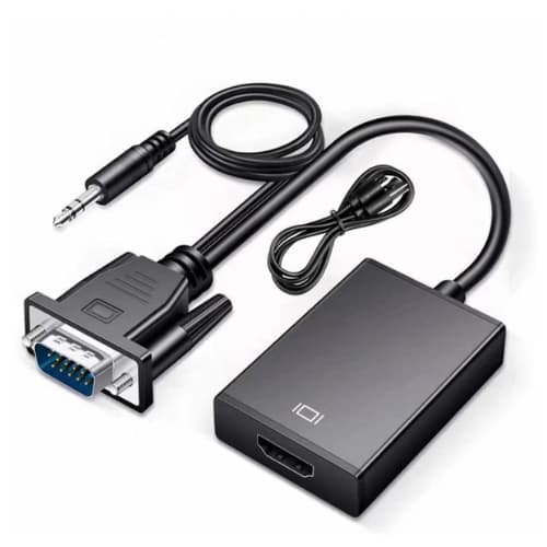 VGA To HDMI Output 1080P HD+ Audio TV AV HDTV Video Cable Converter Adapter