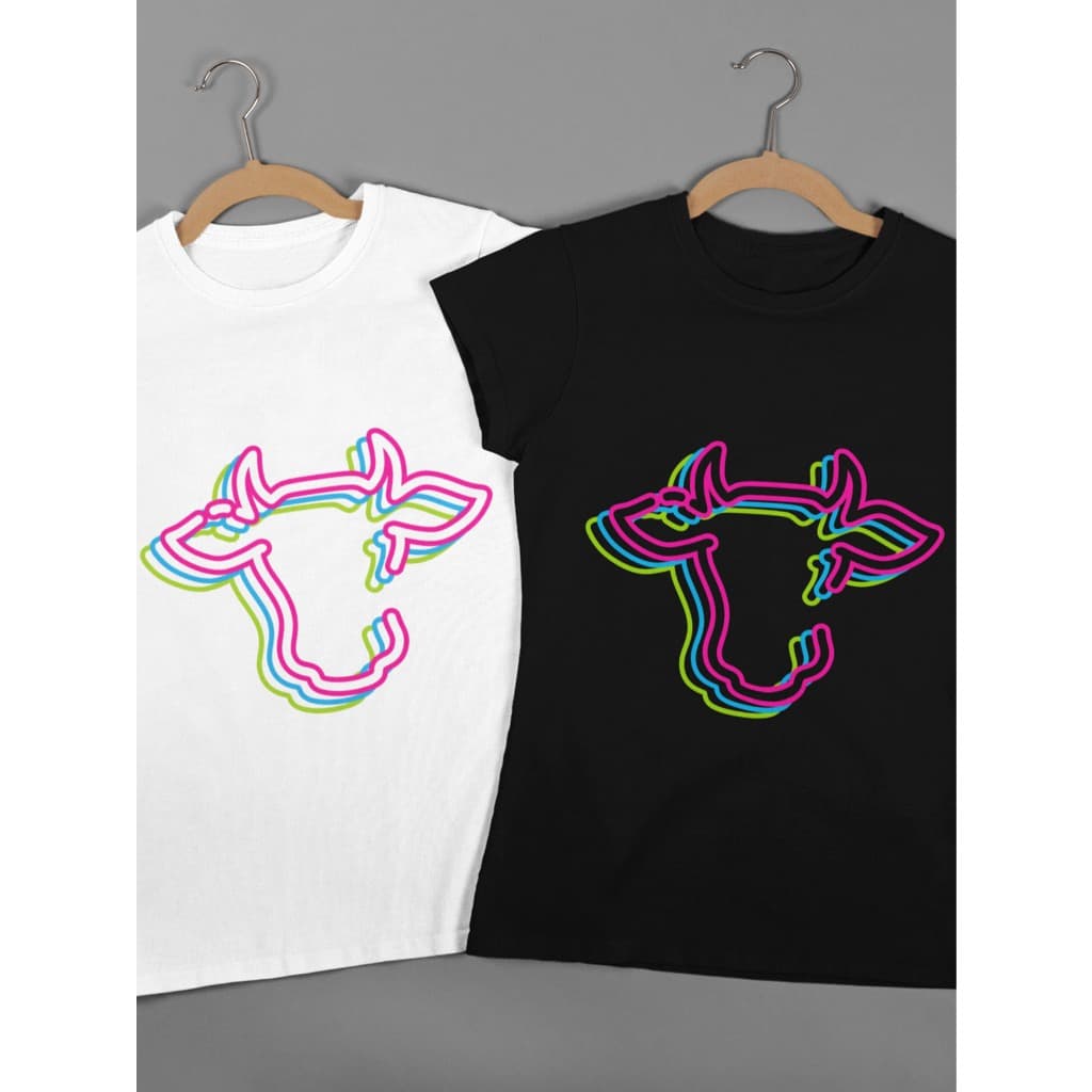 camiseta country vaquinha neon feminina t-shirt estilo country
