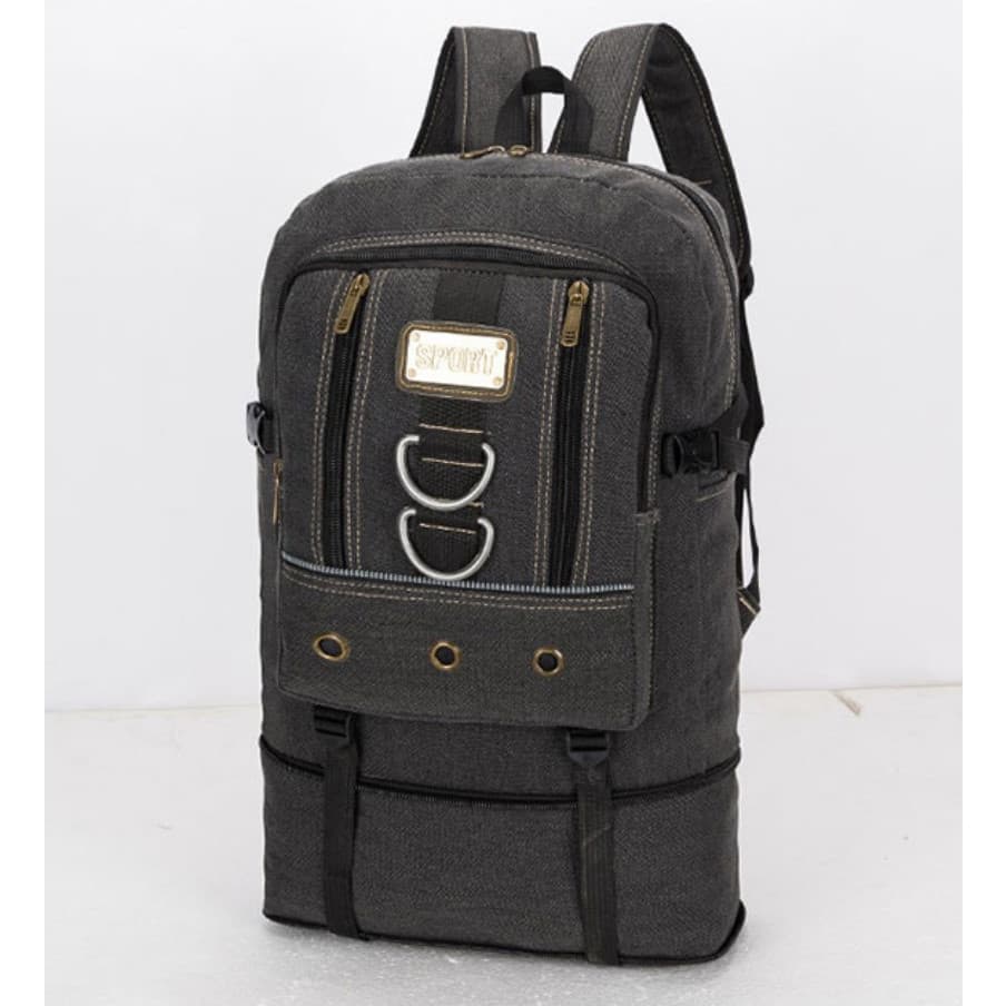 Mochila Grande De Lona 50 Litros Reforçada Para Viagens E Motoboys